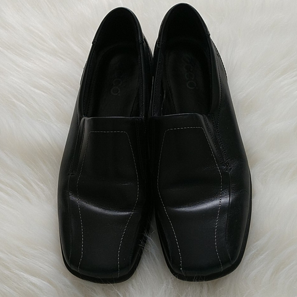 Ecco leather loafers slip on shoes sz 38 8